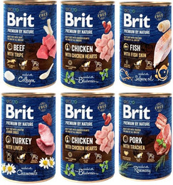 Produktbild von BRIT Premium by Nature Geschmacksmischung natürliches Hundefutter - 6 x 400 g
