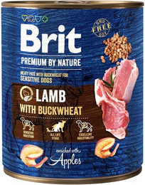 Produktbild von BRIT Premium by Nature Lamm und Buchweizen Nassfutter für Hunde - 800 g