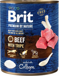 Produktbild von BRIT Premium by Nature Rindfleisch und Innereien Nassfutter für Hunde - 800 g
