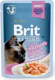 Produktbild von BRIT Premium Cat Delicate Filets in Sauce mit Lachs für sterilisierte Katzen - 24 x 85 g