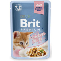 Produktbild von BRIT Premium Cat Fillets in Gravy Kitten Huhn Nassfutter - 24 x 85 g