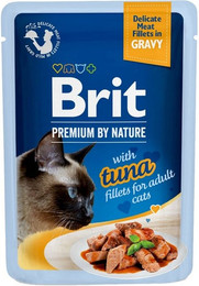 Produktbild von BRIT Premium Cat Fillets in Gravy Thunfisch Nassfutter für Katzen - 24 x 85 g