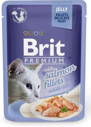 Produktbild von BRIT Premium Cat Fillets in Jelly mit Lachs - 24 x 85 g