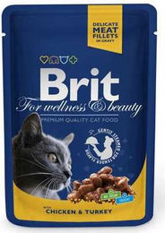 Produktbild von BRIT Premium Cat Pouches with Chicken &amp; Turkey 100g