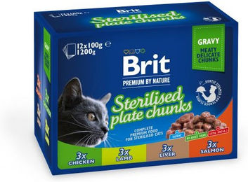 Produktbild von BRIT PREMIUM Pouch Sterile Plate für sterilisierte Katzen - 12 x 100 g