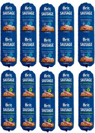 Produktbild von BRIT Premium Sausage Huhn & Wild und Huhn & Lamm - 10 x 800 g