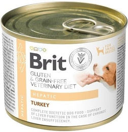 Produktbild von BRIT Veterinary Diet Grain Free Hepatic 200 g Pute mit grünem Erbsen für Hunde mit Lebererkrankungen