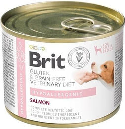 Produktbild von BRIT Veterinary Diet Grain Free Hypoallergenic 200 g Lachs mit Erbsen für Hunde mit Nahrungsmittelunverträglichkeit