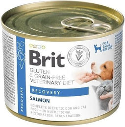 Produktbild von BRIT Veterinary Diet Grain Free Recovery 200 g Lachs und Hühnerleber für Hunde und Katzen in der Rekonvaleszenz