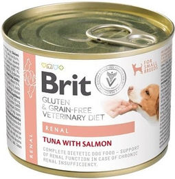 Produktbild von BRIT Veterinary Diet Grain Free Renal 200 g Thunfisch und Lachs für Hunde mit Niereninsuffizienz