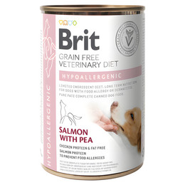 Produktbild von BRIT Veterinary Diet Hypoallergenic Lachs & Erbse Nassfutter für Hunde - 400 g