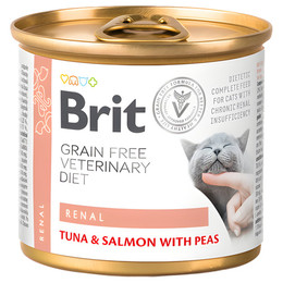 Produktbild von BRIT Veterinary Diet Renal Thunfisch & Lachs Nassfutter für Katzen - 200 g