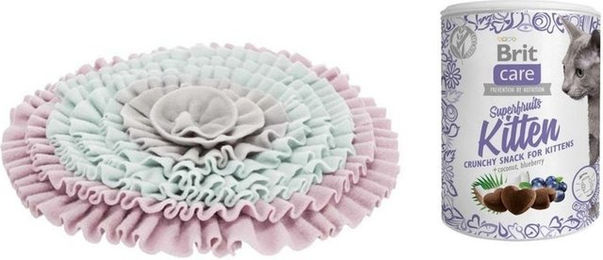 Produktbild von BRIT Weihnachtsset 2 x Snacks für Katzen 100 g + Schnüffelteppich