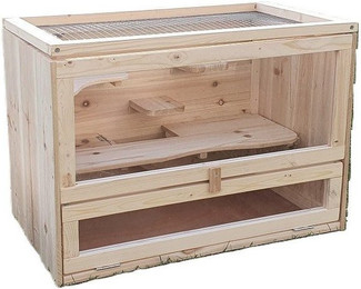 Produktbild von BruKa Kleintierkäfig PAULI Nagerkäfig Holz Hamsterkäfig Stall Meerschweinchen Käfig