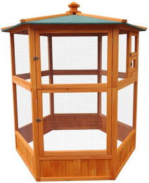 Produktbild von BruKa Vogelkäfig FREIFLUG XXL Vogelvoliere Holz Voliere Vogelhaus Käfig Vogel Papagei