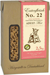 Produktbild von Bubeck Adult Mini Nr. 22 Entenfleisch Hundetrockenfutter Sparpaket 2 x 2,5 Kilogramm