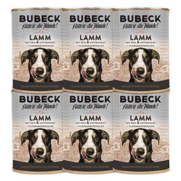 Produktbild von Bubeck Büchsenfleisch Nassfutter für Hunde Lamm - 6 x 400 g