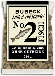 Produktbild von Bubeck getreidefrei 210 Gramm Hundesnack Sparpaket 10 x 210 Gramm Nr. 2 mit Fisch