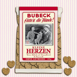 Produktbild von Bubeck Kleine Herzen Hundesnacks 10 x 210 Gramm