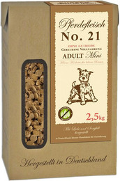 Produktbild von Bubeck Nr. 21 Adult Mini Pferdefleisch Hundetrockenfutter Sparpaket 2 x 2,5 Kilogramm