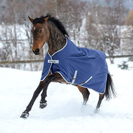 Bucas Freedom Turnout Pony 150g Navy/Silver – Bild 1 von 8