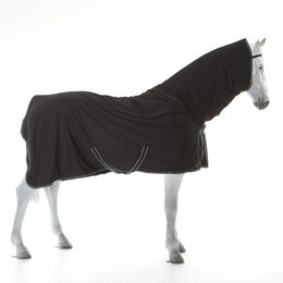 Produktbild von Bucas Shamrock Power Full Neck Pferdedecke schwarz/silber