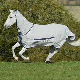 Produktbild von Bucas Sweet-Itch Full-Neck Ekzemerdecke Pony silver