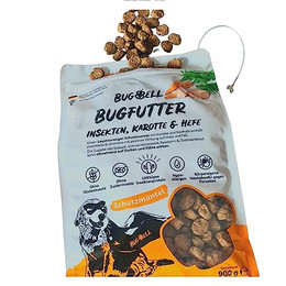 Produktbild von BugBell Premium Trockenfutter Insekt mit Schwarzkümmelöl, Kokosöl, Zistrosenkraut & Rosmarinpulver - 900 g