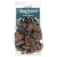 Produktbild von Bugbone Hundesnack Herzen mit Insektenprotein - 180 g
