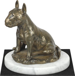 Produktbild von Bull Terrier Bully III - Hundefigur auf weißem Marmor