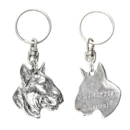 Bull Terrier Bully III - Silberplattierter Anhänger mit Hund in Geschenkbox – Bild 1 von 6