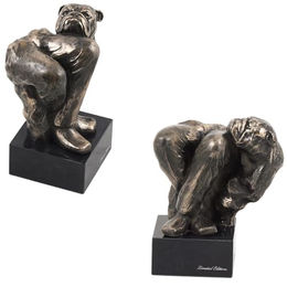 Produktbild von Bulldog Hundestatue auf Steinsockel, Skulptur von Art-Dog