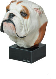 Produktbild von Bulldogge Englische Bulldogge bemalte Figur Statue vom Künstler Art-Dog