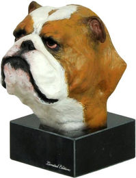 Produktbild von Bulldogge Englische Bulldogge III bemalte Figur Statue vom Künstler Art-Dog