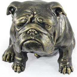 Produktbild von Bulldogge Englische Bulldogge lebensgroße Hundestatue 1:1