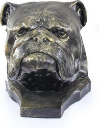 Produktbild von Bulldogge Hundebüste großer Hundekopf für Garten und Wohnraumdeko Art-Dog braun