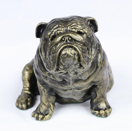 Produktbild von Bulldogge Hundestatue sitzender Hund aus Harz