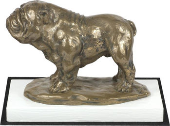 Produktbild von Bulldogge I - Hundefigur auf weißem Holzsockel