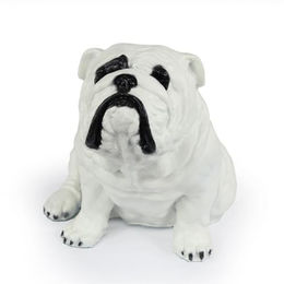 Bulldogge II - Hundestatue sitzend aus Harz – Bild 1 von 9