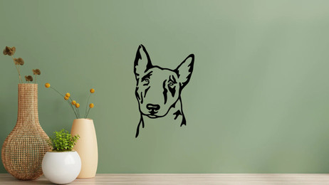Produktbild von Bullterrier Kopf Wandtattoo Wandbild Wandsticker Wandaufkleber Wanddekoration