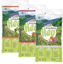 Produktbild von Bunny Frischgras-Heu Set Apfel, Hagebutte und Blüten - 3 x 0,5 kg