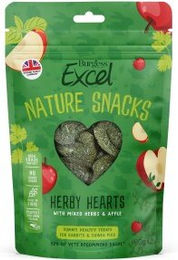 Produktbild von Burgess Pet Care Excel Herby Hearts Kräuter-Snack für Meerschweinchen & Kaninchen, 60 g
