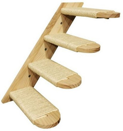 Produktbild von BURI Katzen-Kletterwand 4-Sprossen Wandtreppe