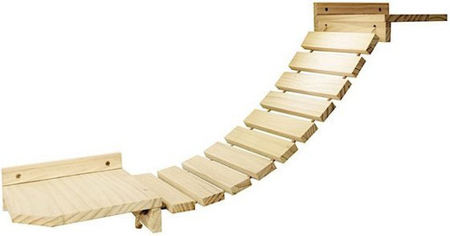 Produktbild von BURI Katzen-Kletterwand 4x Wand-Hängebrücke 55 cm