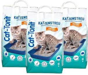 Produktbild von BURI Katzenstreu Cat Tonit Klumpstreu - 3 x 10 kg