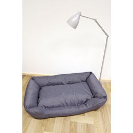 Produktbild von BURI Tierbett 3x Hundebett 115x70x26cm wasserabweisend anthrazit Polyester grau