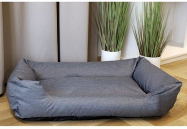 Produktbild von BURI Tierbett Hundebett 95x58x24 cm anthrazit Polyester