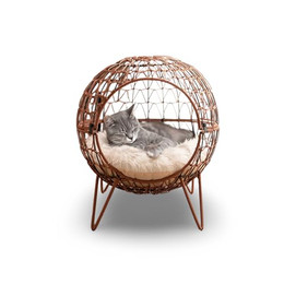 Produktbild von BURI Tierbett Schlafkörbchen Rattan mit Kissen 45x50cm