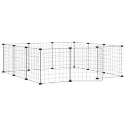 Bussandri Exclusive Haustierkäfig 12-tlg. Schwarz 35x35 cm Stahl – Bild 1 von 8