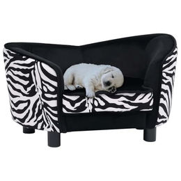 Bussandri Exclusive Hundesofa 68x38x38 cm Plüsch schwarz – Bild 1 von 9